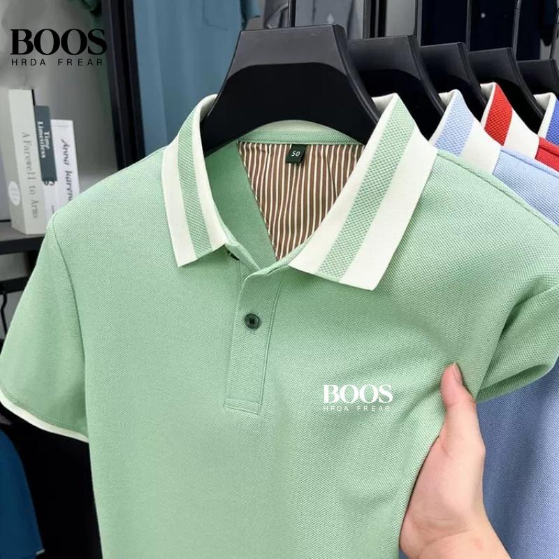 Sports Shirt New mens high-quality short sleeved polo shirt for summer fashion and leisure sweat absorbing and
