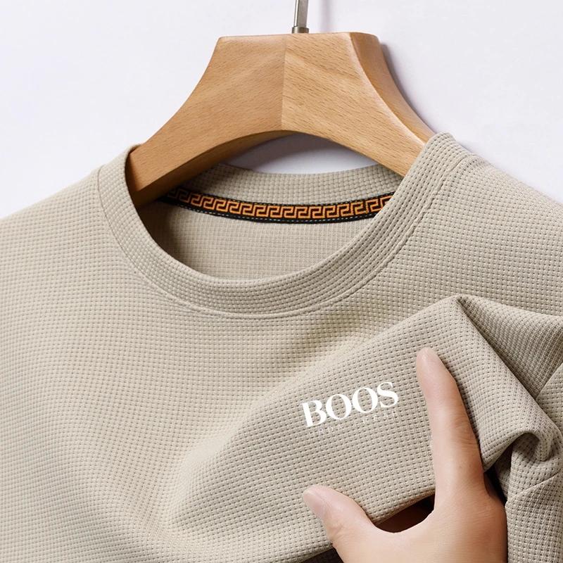 Sports Shirt Embroidered New Summer Comfortable Round Neck Short Sleeved T-shirt Mens Casual and Fashionable