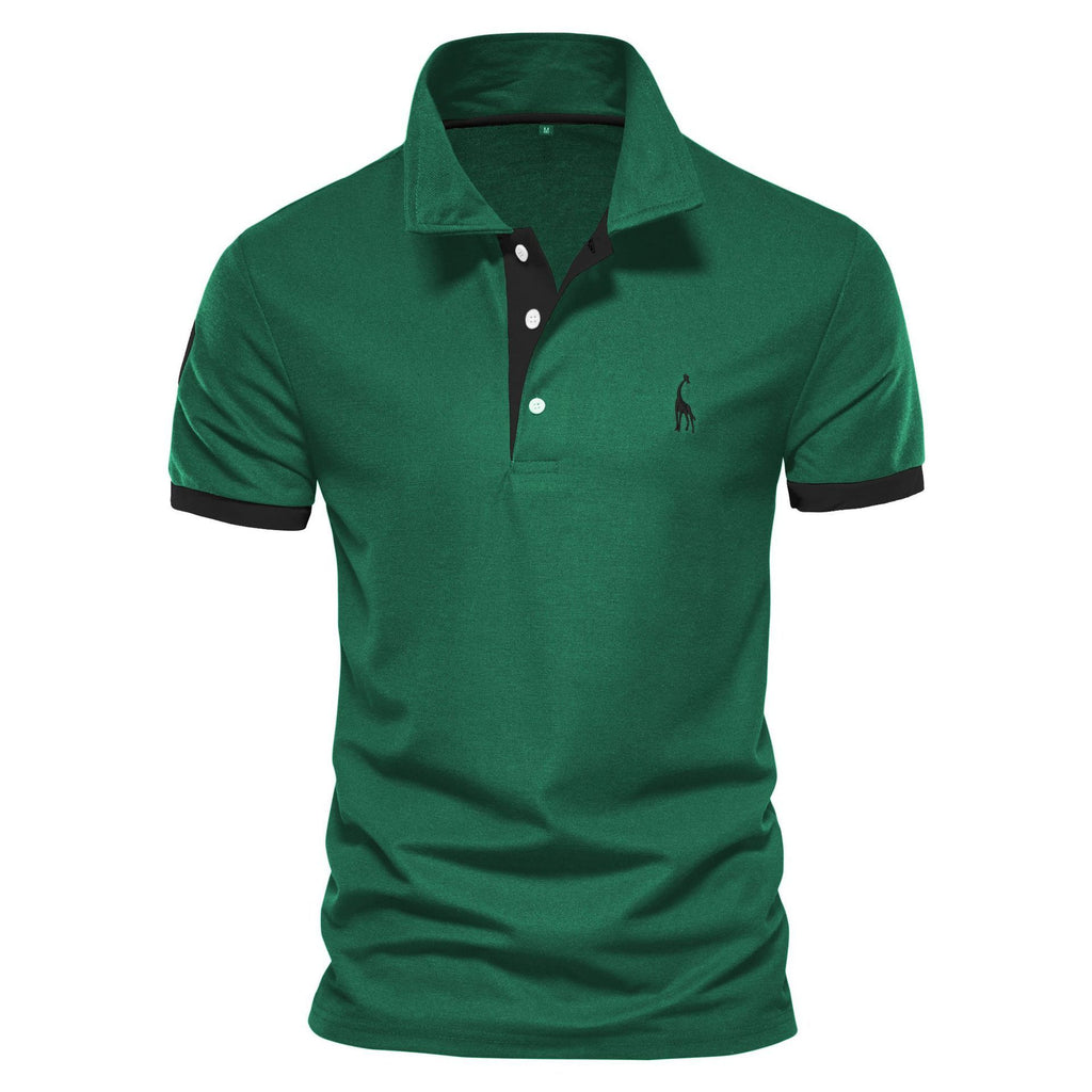 Sports Shirt Mens soft and breathable fashionable short-sleeved polo shirt for casual wear embroidered golf shirt