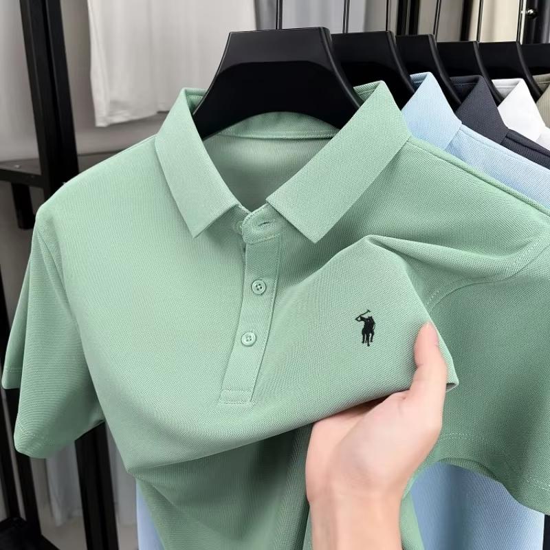 Sports Shirt 2026 Mens premium summer polo shirt quick drying breathable casual business fashion sports short