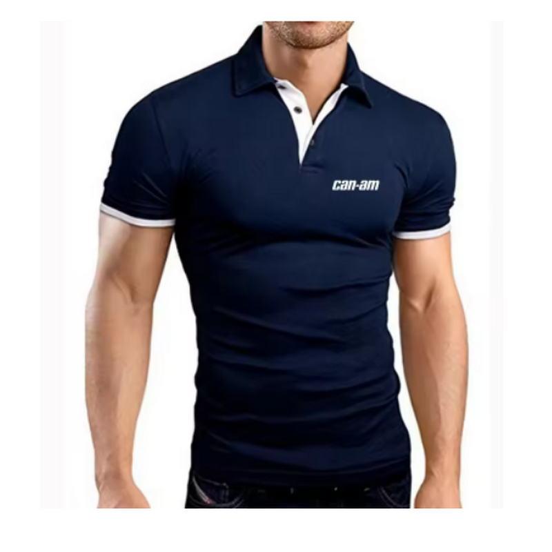 Sports Shirt 2026 New Fashion Polo Shirt Solid Color Men Can Am Team Motorcycles Short Sleeve Polo Shirt Summer
