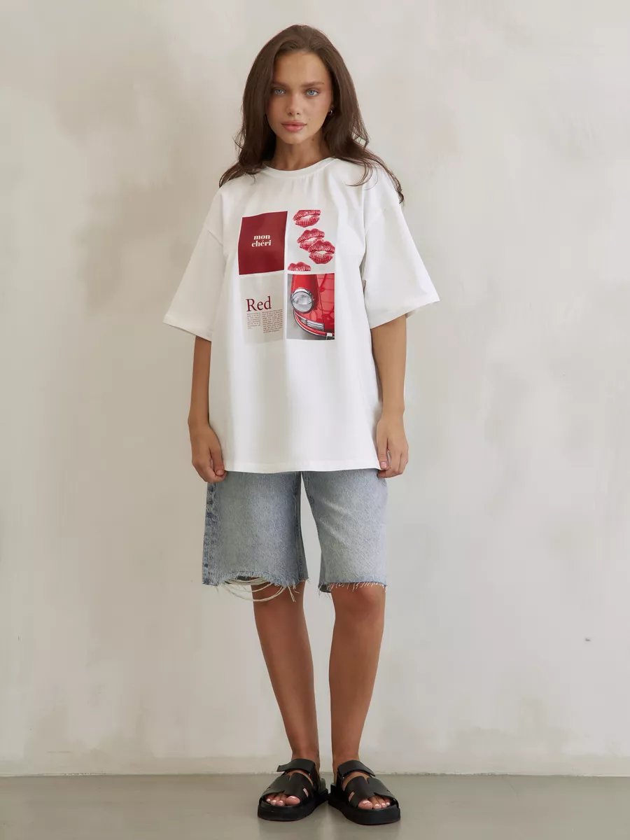 European American Hot Girl American Y2K Design Printed T-shirt Summer Women Ins Pure Cotton High