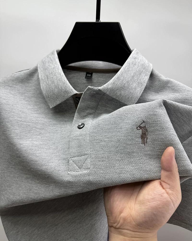Sports Shirt High end brand 100 cotton short sleeve polo shirt mens summer fashion designer new Paul pony
