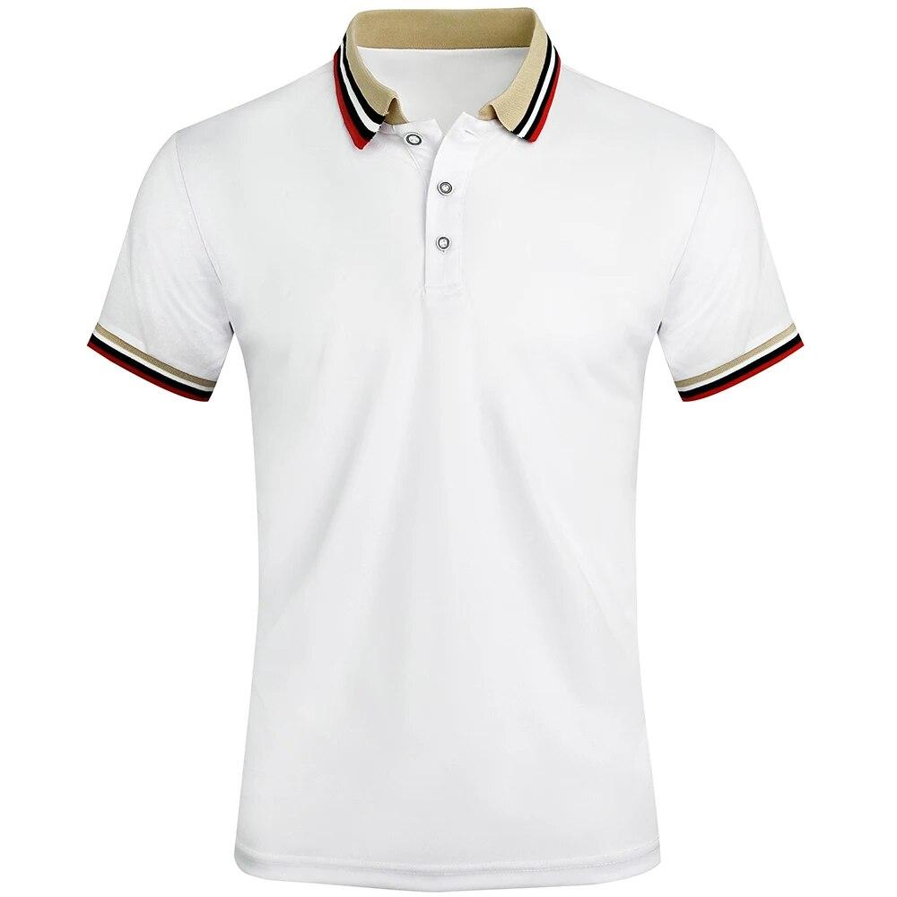 Sports Shirt Men Summer Solid Casual Office Breathable Cotton Polo Shirt Fashion Brand Male Business High Quality