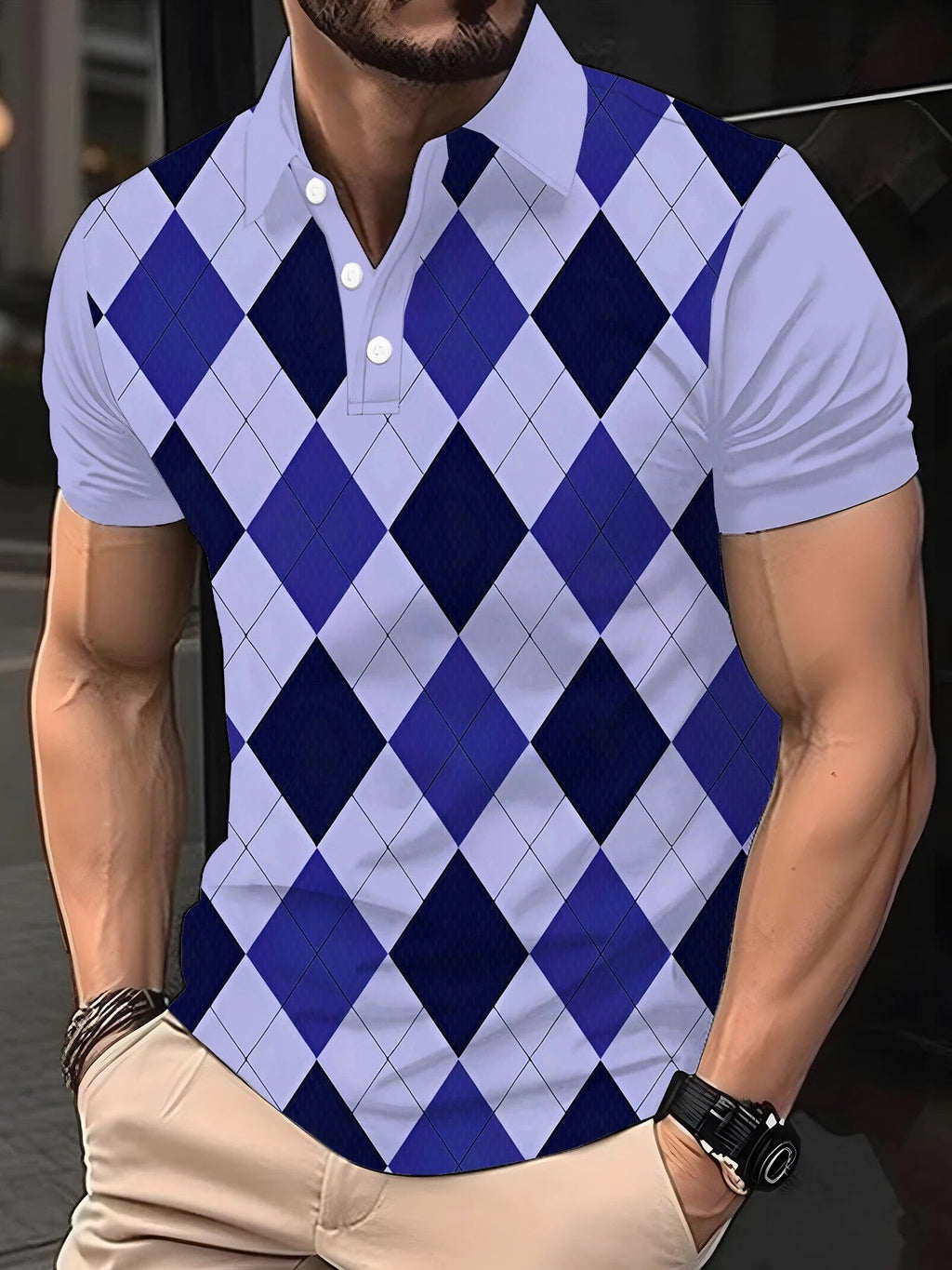 Sports Shirt 2026 Summer Mens Polo Shirt - 3D Printed Design Breathable Lightweight Stylish and Fashionable