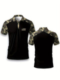 Sports Shirt 2026 Summer Latest Camouflage Print Mens Casual Short-Sleeved Dress Shirt Daily Casual Golf Sport