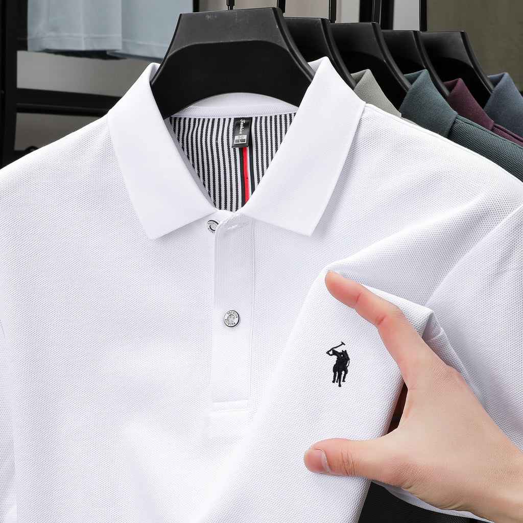Sports Shirt 100 pure cotton mens short sleeved summer new golf lapel polo shirt high-quality designer customized