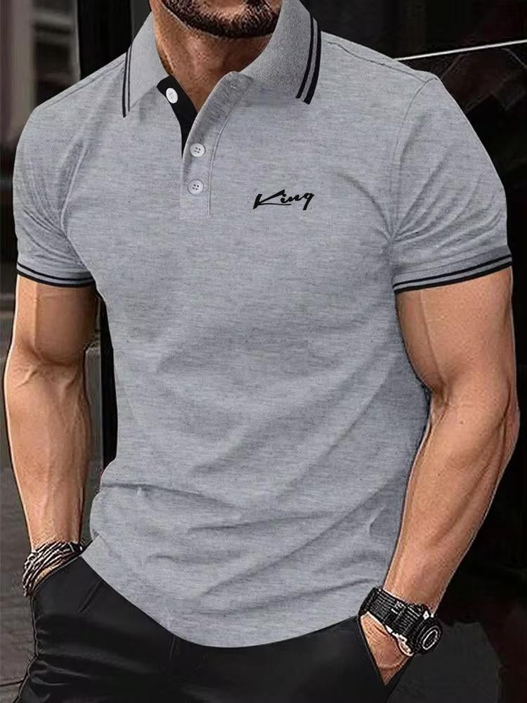 Sports Shirt New Polyester Mens Polos Solid Color Classic Polo Shirt Men Short Sleeve Top Quality Casual Business