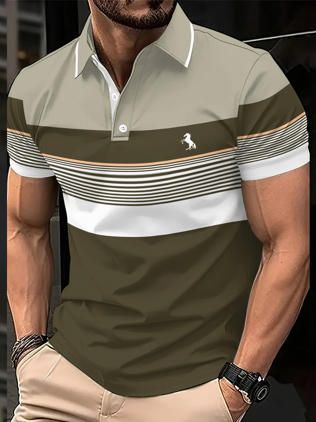 Sports Shirt 2026 Summer Mens Polo Shirt - 3D Printed Design Breathable Lightweight Stylish and Fashionable