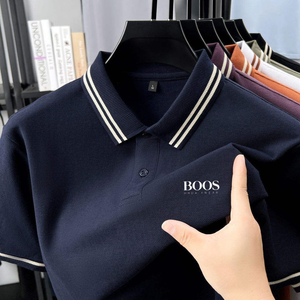 Sports Shirt 100 pure cotton high-quality T-shirt summer new mens short sleeve business casual polo shirt