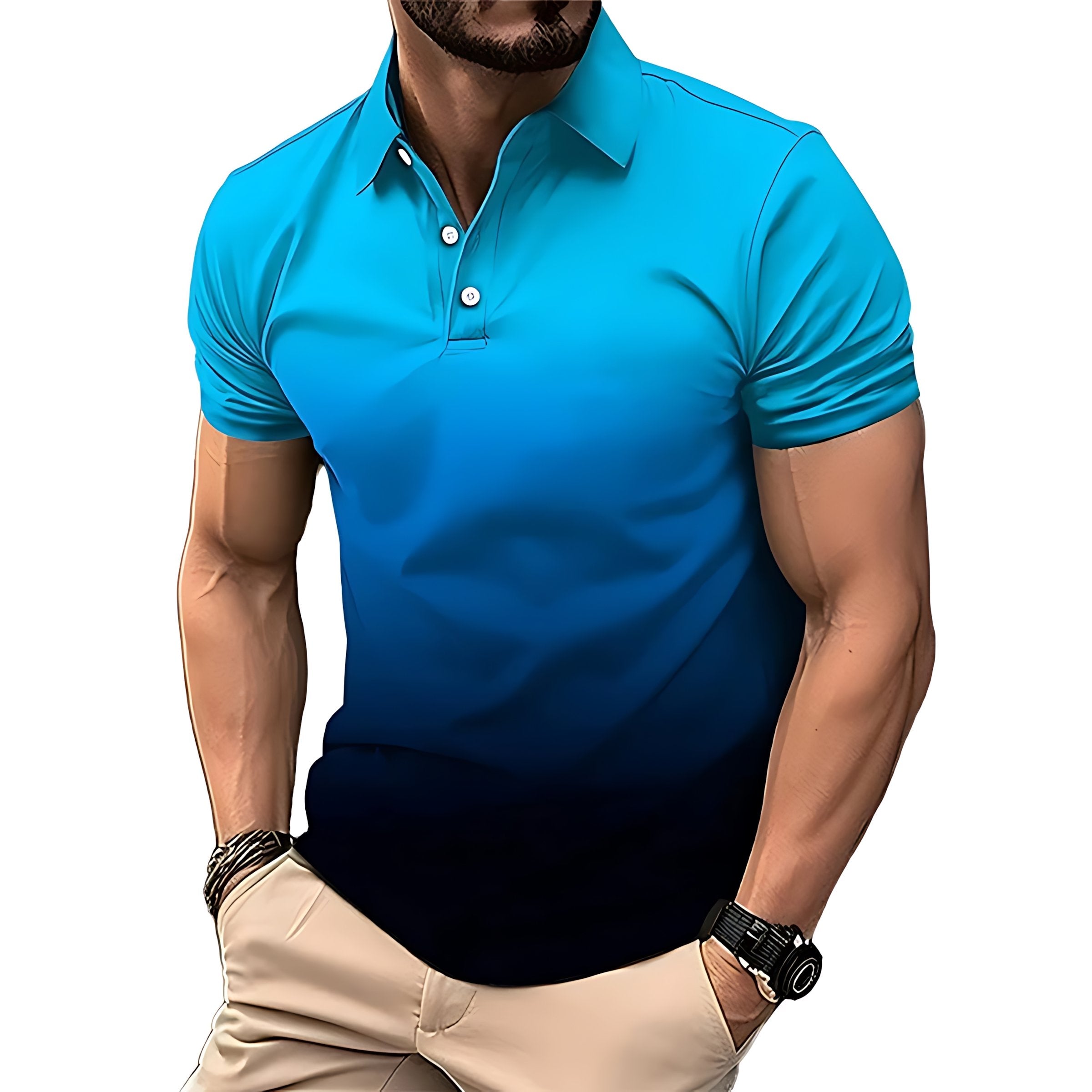 Sports Shirt 2026 Summer Mens Polo Shirt - 3D Printed Design Breathable Lightweight Stylish and Fashionable