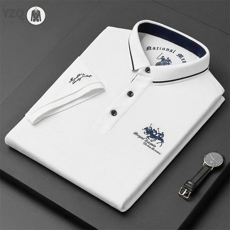 Sports Shirt Mens Embroidered Casual Fashion Short Sleeved POLO Shirt Summer Comfortable Top
