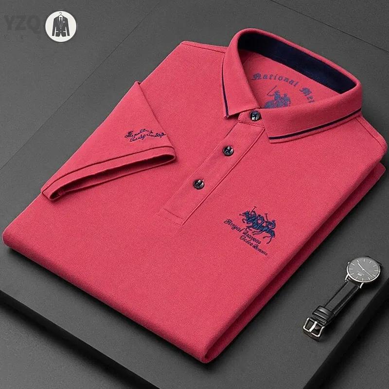 Sports Shirt Mens Embroidered Casual Fashion Short Sleeved POLO Shirt Summer Comfortable Top