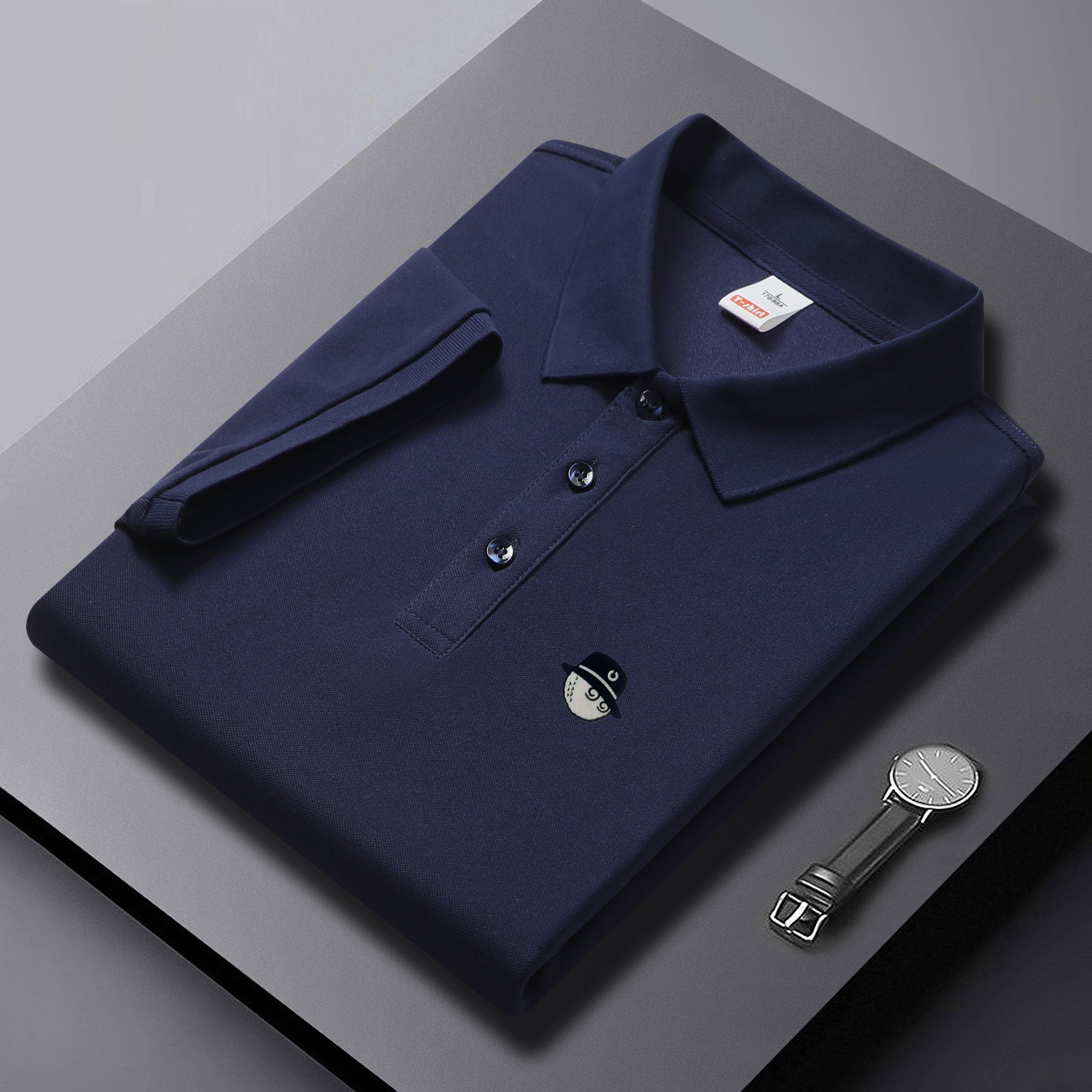 Sports Shirt 2026 new mens golf short sleeves polo shirt lapel printing ventilate t-shirt business leisure