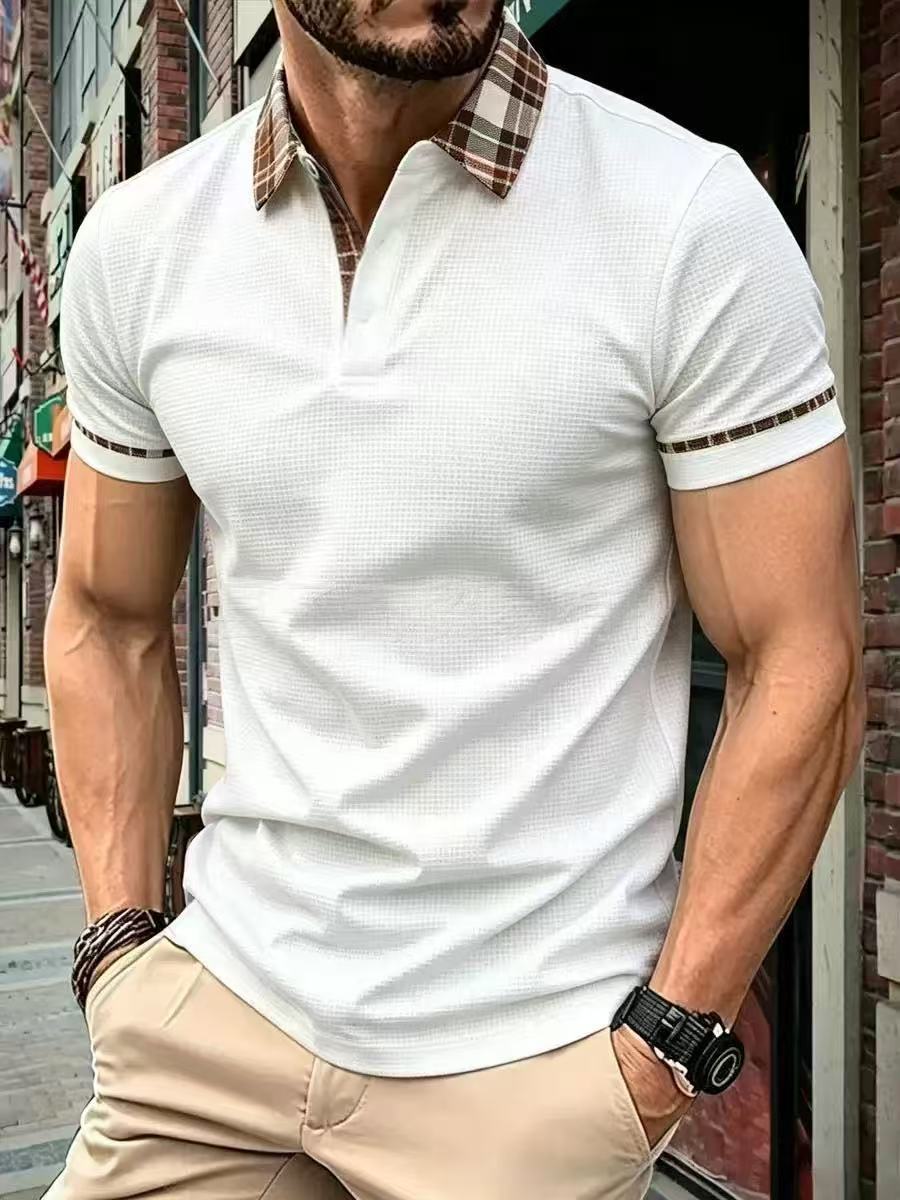 Sports Shirt 2026 Summer Classic Business Polo Shirt Casual Slim Fit turn-down Collar Short Sleeve Tee men