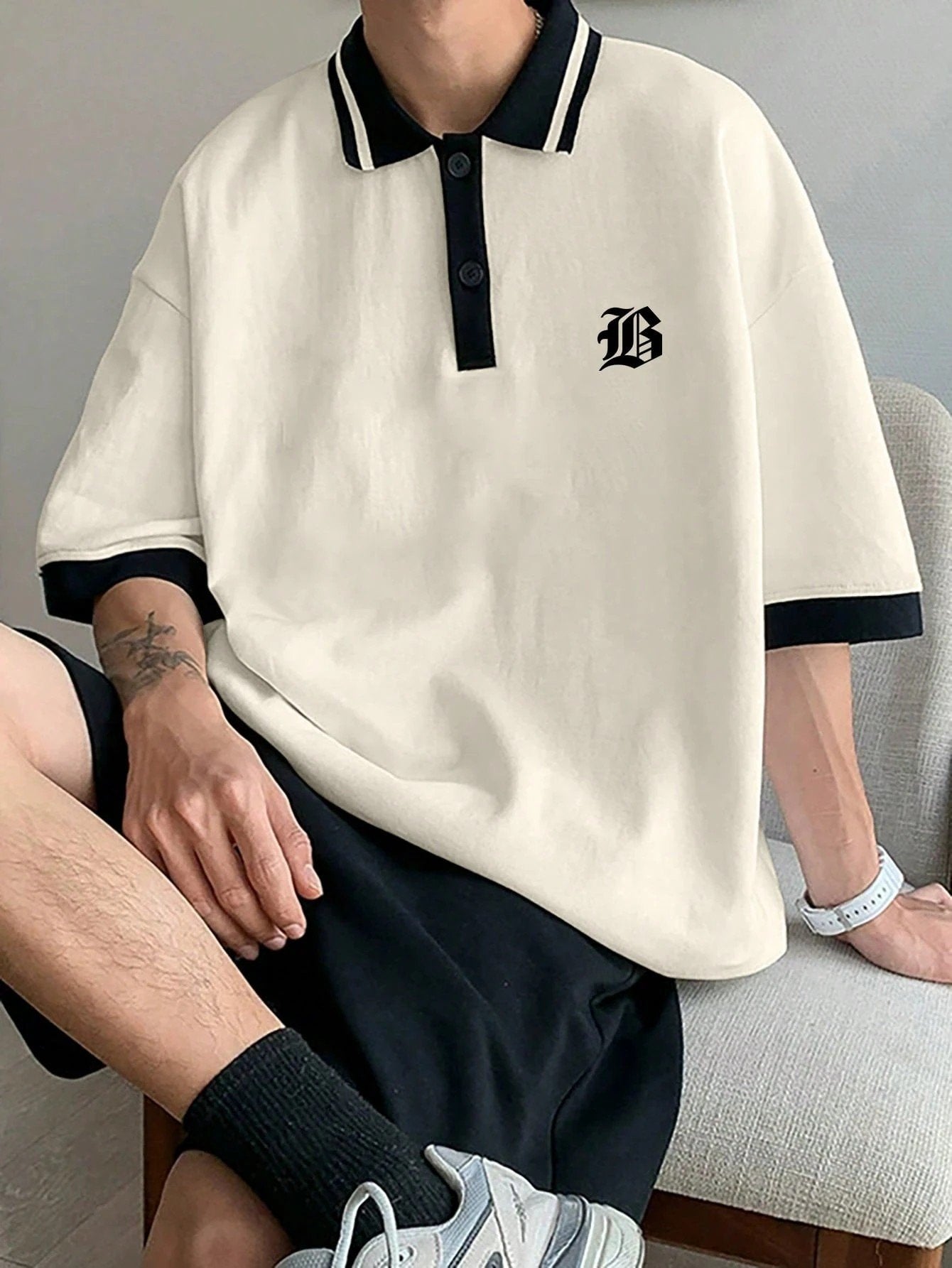 Sports Shirt 2026 Summer New Style Mens Polo Shirt - 3D Trendy Casual Letter-Printed Shirt - Fashionable
