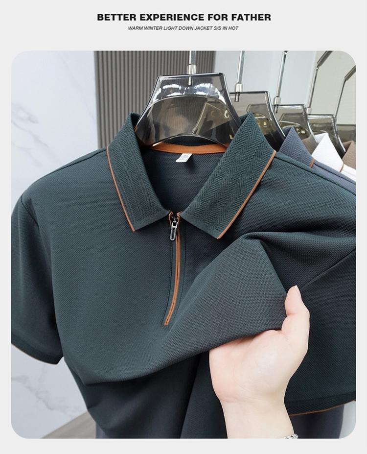 Sports Shirt 2026 summer fashion brand new mens short sleeved solid color polo shirt quick drying lightweight