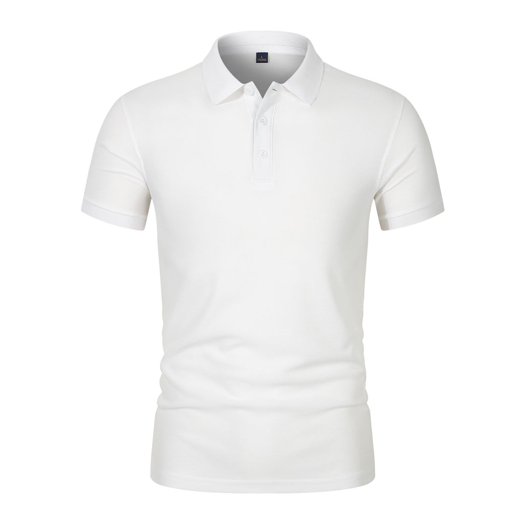 Sports Shirt 2026 New Mens Fashion Solid Short Sleeved Polo Shirt Summer Breathable Comfortable Top 2155