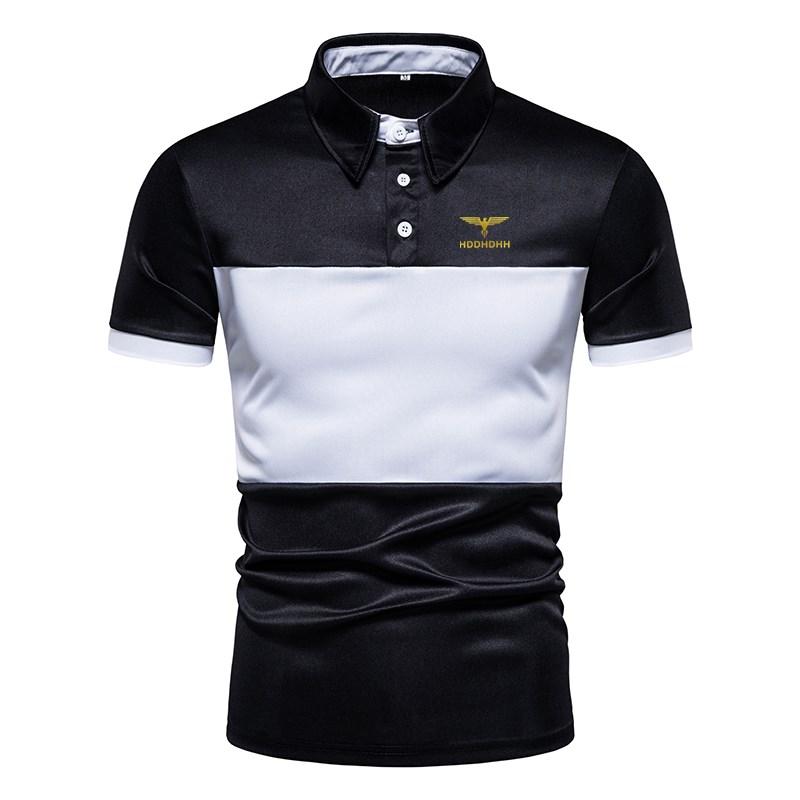 Sports Shirt 2026 New Mens Fashion Summer Stripe Printing Comfortable and Breathable Polo Shirt Outdoor Leisure