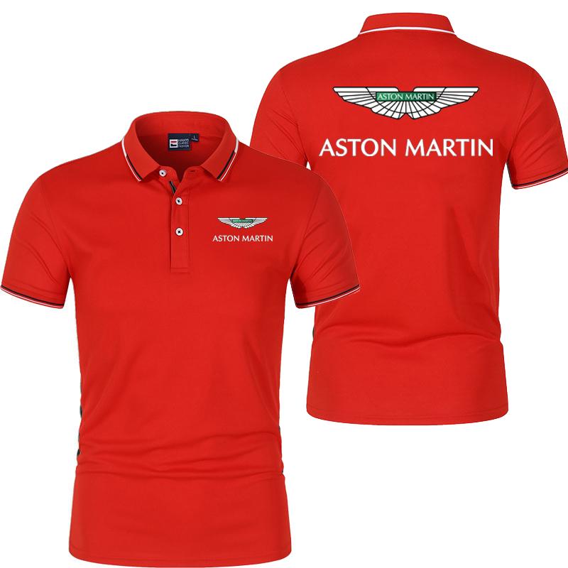 Sports Shirt Aston Martin racing mens polo shirt summer short sleeved mens polo shirt 2026 new fashionable mens
