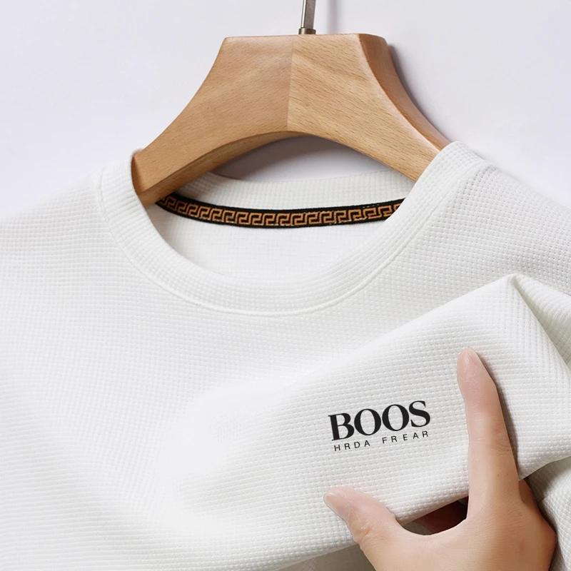 Sports Shirt Embroidered New Summer Comfortable Round Neck Short Sleeved T-shirt Mens Casual and Fashionable