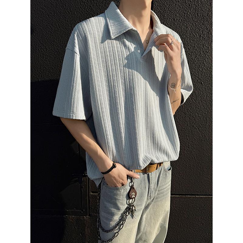 Sports Shirt Mens Summer Polo Shirt Short Sleeve Breathable Streetwear Tops Solid Color Male Polo Male Polo