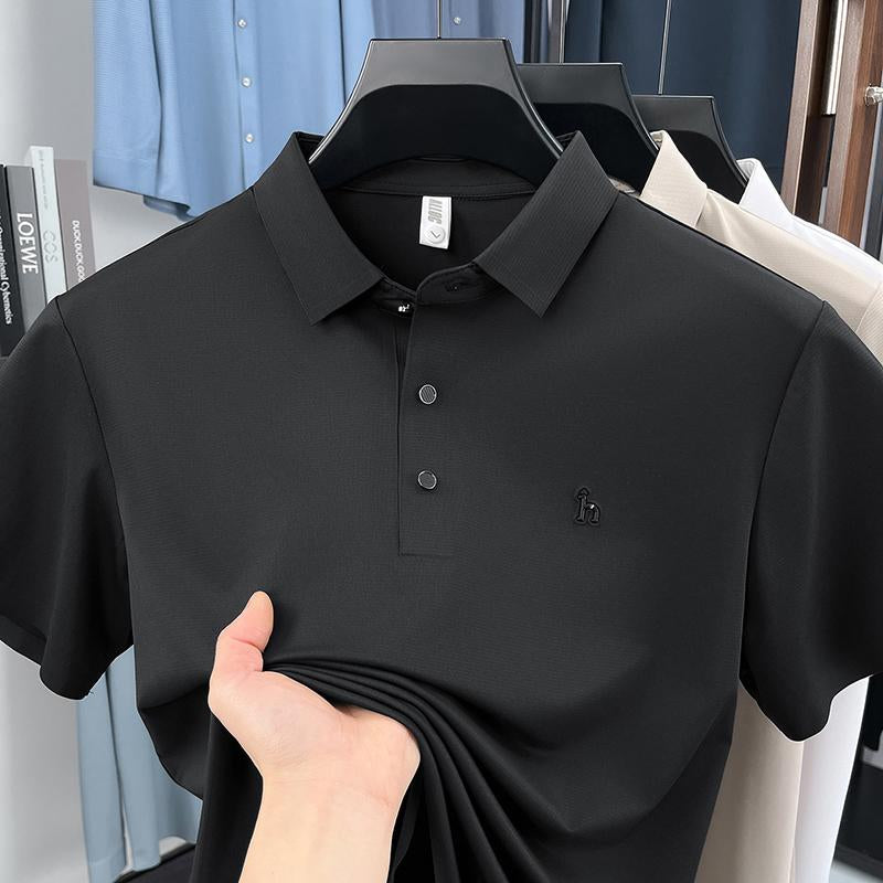 Sports Shirt 2026 New Arrival for Mens Lightweight Luxury Embroidered Polo Shirts with Flap Collar for Business