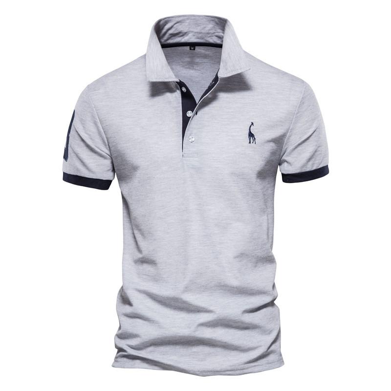 Sports Shirt Mens soft and breathable fashionable short-sleeved polo shirt for casual wear embroidered golf shirt