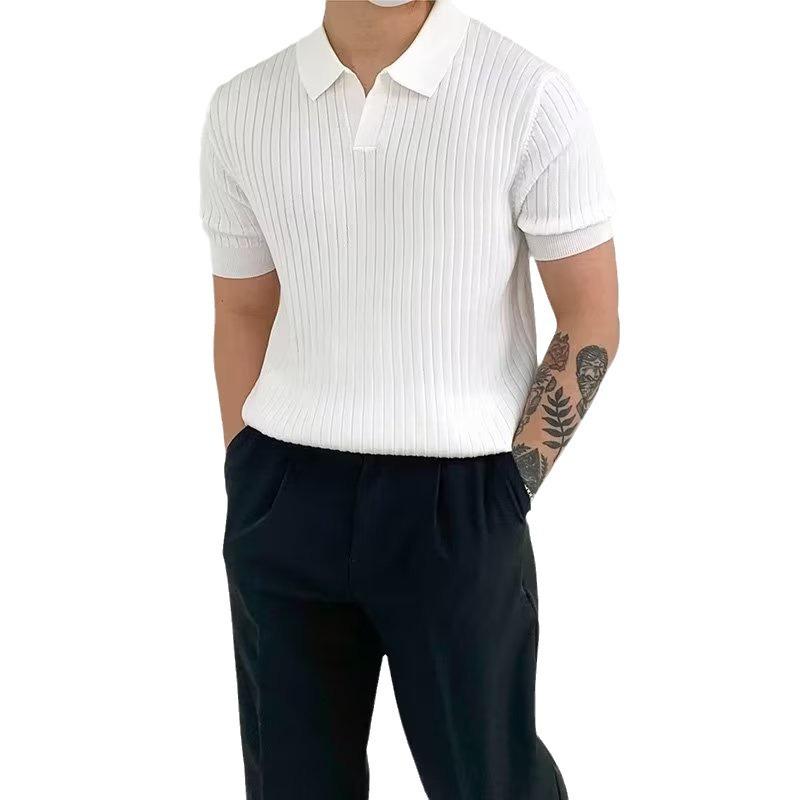 Sports Shirt Summer Sports And Leisure Slim Fit T-Shirt Fashionable Mens Golf Polo Shirt Open Neck Breathable