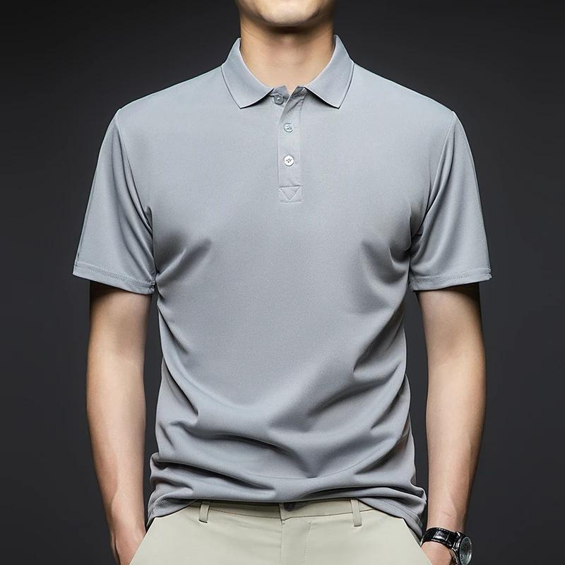 Sports Shirt Mens Fashion Solid Short Sleeved Polo Shirt Summer Breathable Comfortable Top