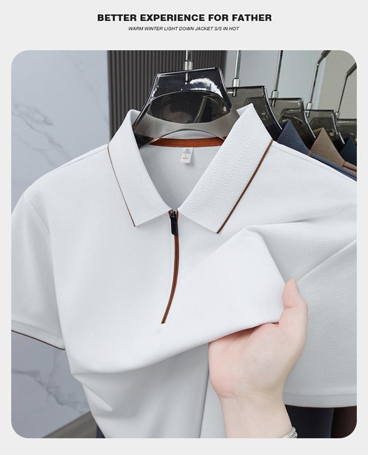 Sports Shirt 2026 summer fashion brand new mens short sleeved solid color polo shirt quick drying lightweight