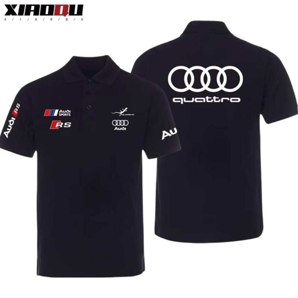 Sports Shirt Audi Printed Short-sleeved Audi RS Performance Racing Car Peripheral POLO Shirt Custom-made