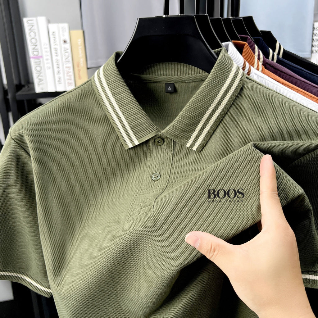 Sports Shirt 100 pure cotton high-quality T-shirt summer new mens short sleeve business casual polo shirt