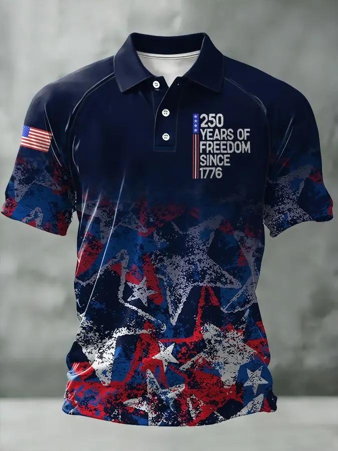 Sports Shirt New America 250th Anniversary Polo Shirt USA Flag 17762026 Patriotic Shirt American Independence Day