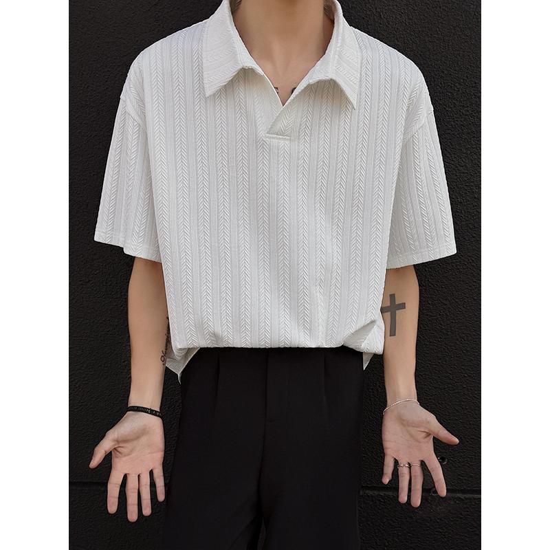 Sports Shirt Mens Summer Polo Shirt Short Sleeve Breathable Streetwear Tops Solid Color Male Polo Male Polo