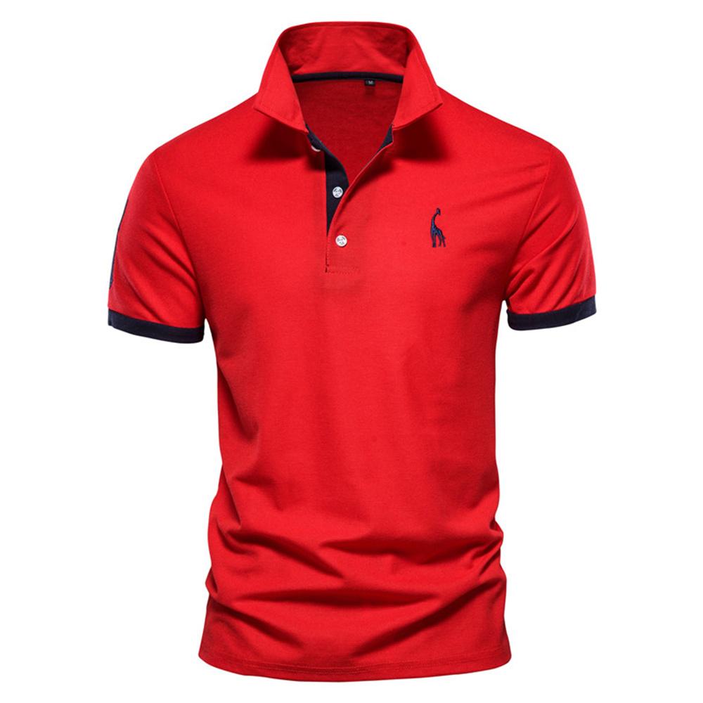 Sports Shirt Dropshipping Polo Giraffe Shirt Men Quality Embroidery Summer Short Sleeve Polo Casual Business