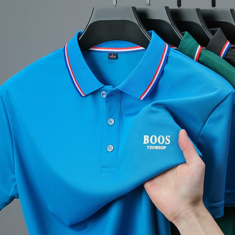 Sports Shirt 2026 Hot Sale Mens Summer Casual Breathable Comfortable Polo Shirt Mens Solid Color High Quality