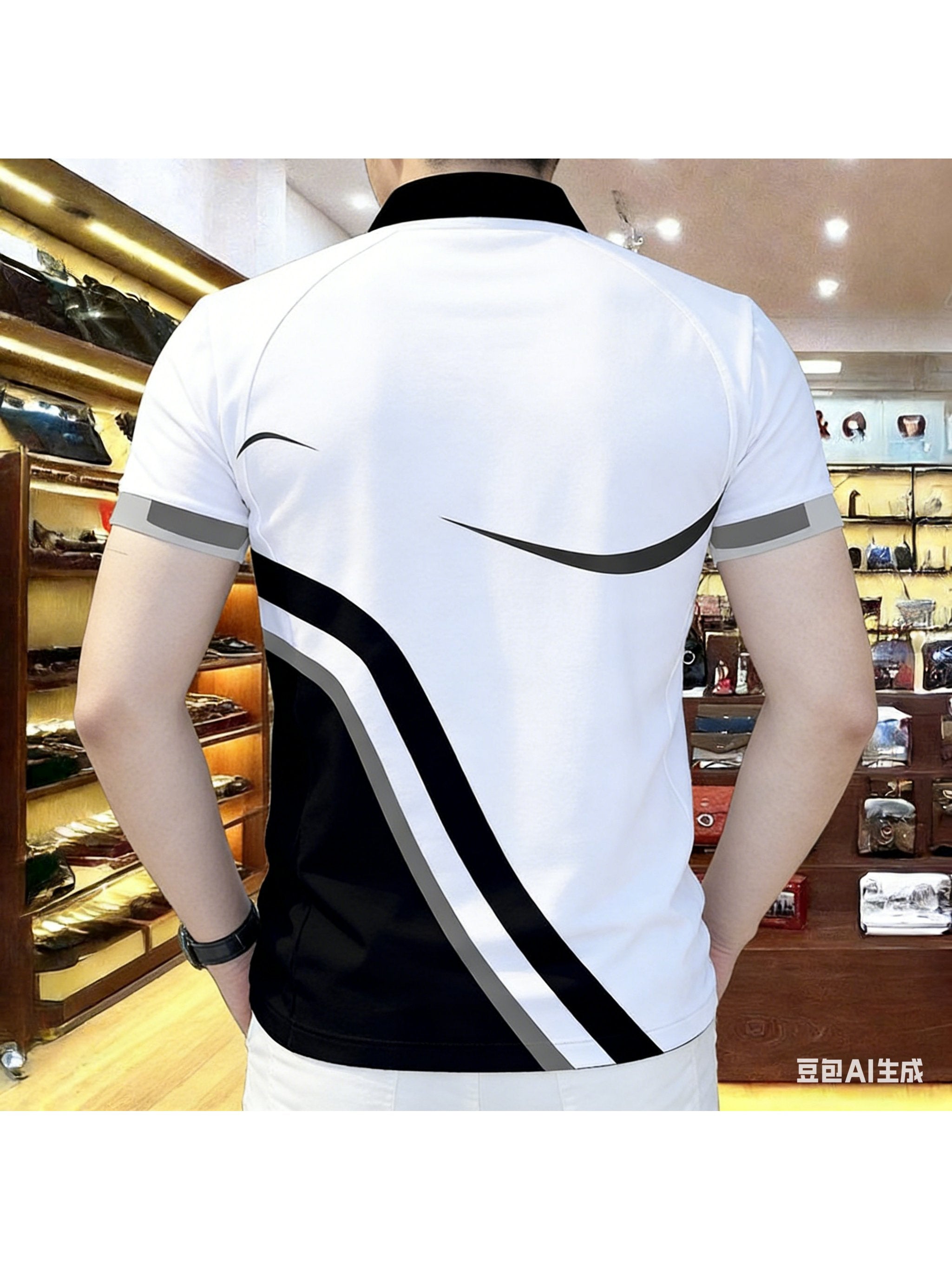 Sports Shirt 2026 Summer New Style Mens Polo Shirt - 3D Stitched Stripes Pattern Printed Shirt - Fashionable