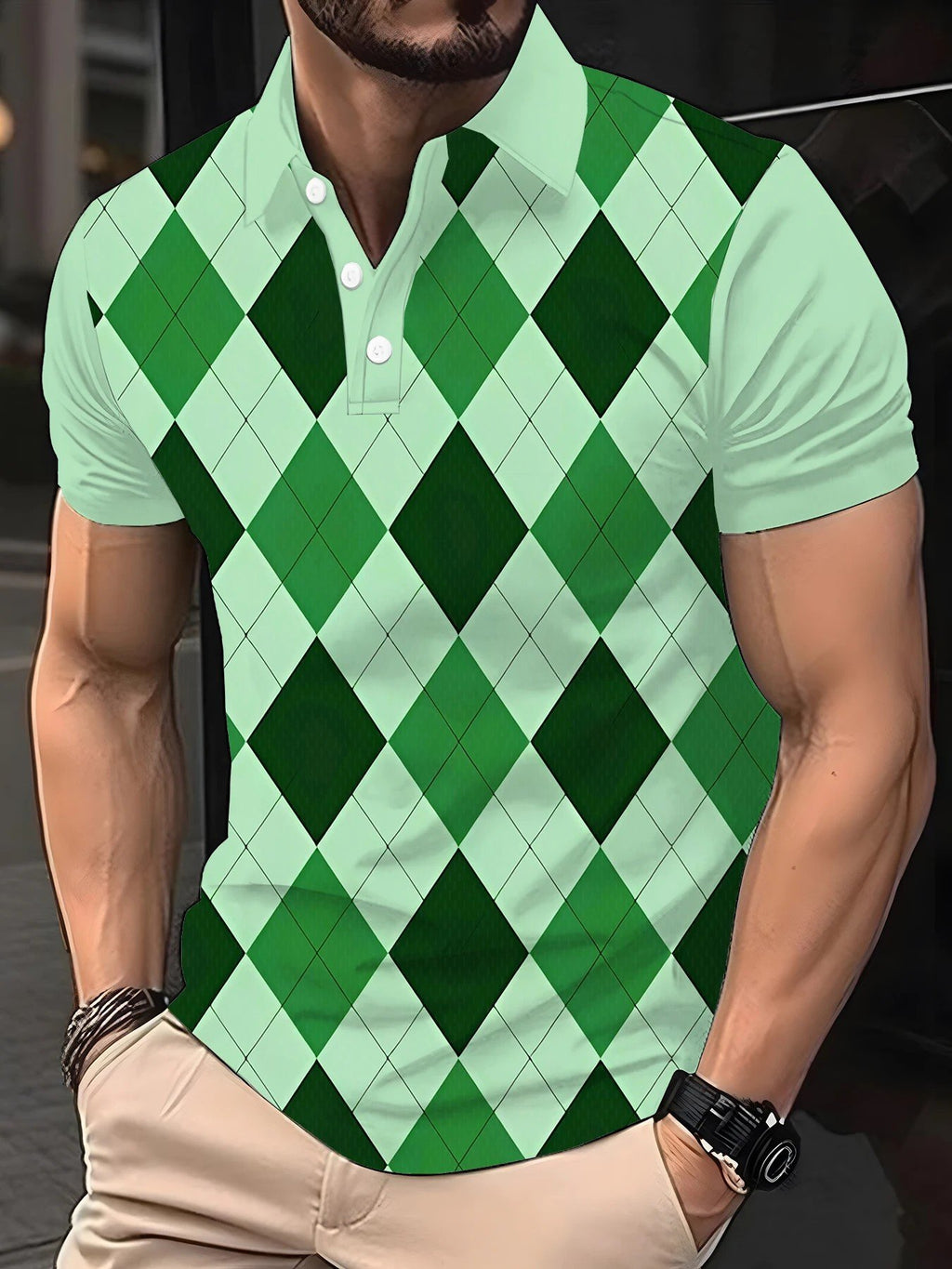 Sports Shirt 2026 Summer Mens Polo Shirt - 3D Printed Design Breathable Lightweight Stylish and Fashionable