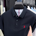 Sports Shirt 100 pure cotton short sleeved mens polo shirt summer fashion high-end brand pony embroidery golf top