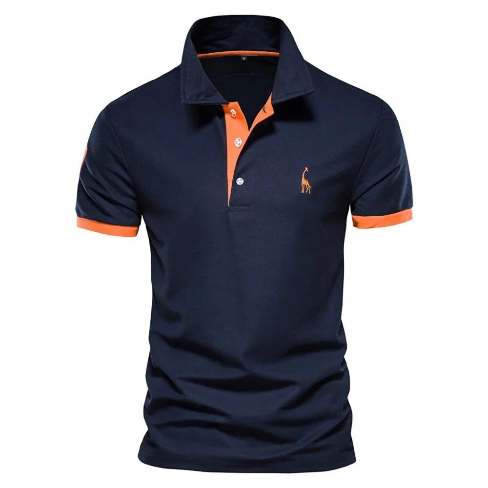 Sports Shirt Dropshipping Polo Giraffe Shirt Men Quality Embroidery Summer Short Sleeve Polo Casual Business