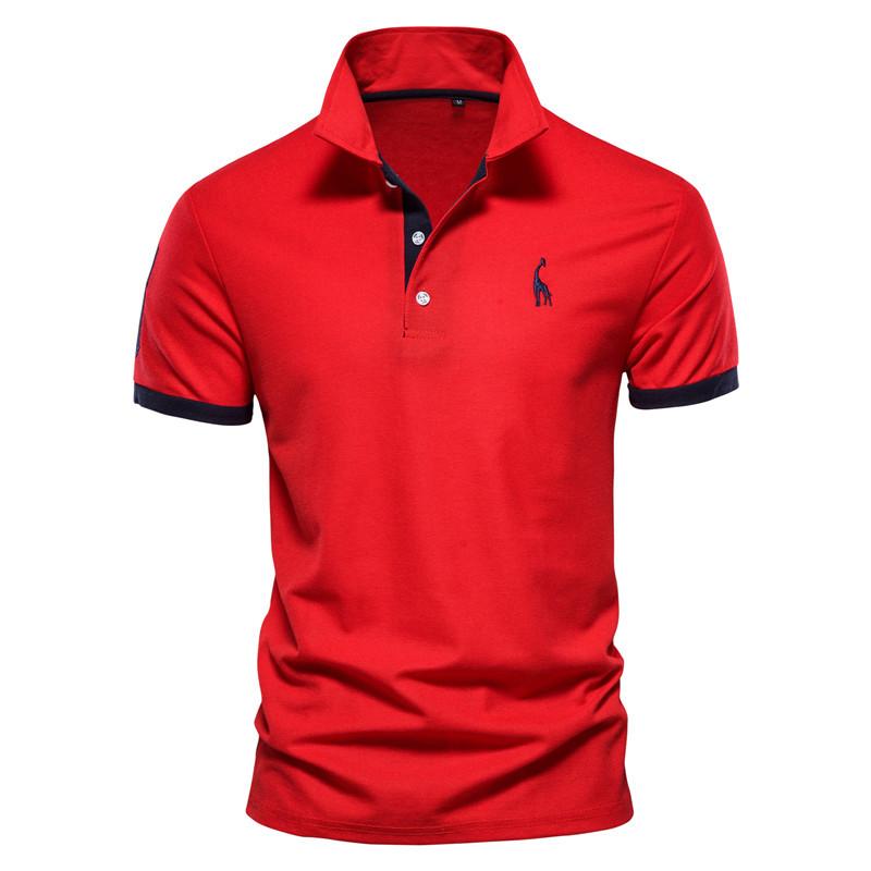 Sports Shirt Mens soft and breathable fashionable short-sleeved polo shirt for casual wear embroidered golf shirt