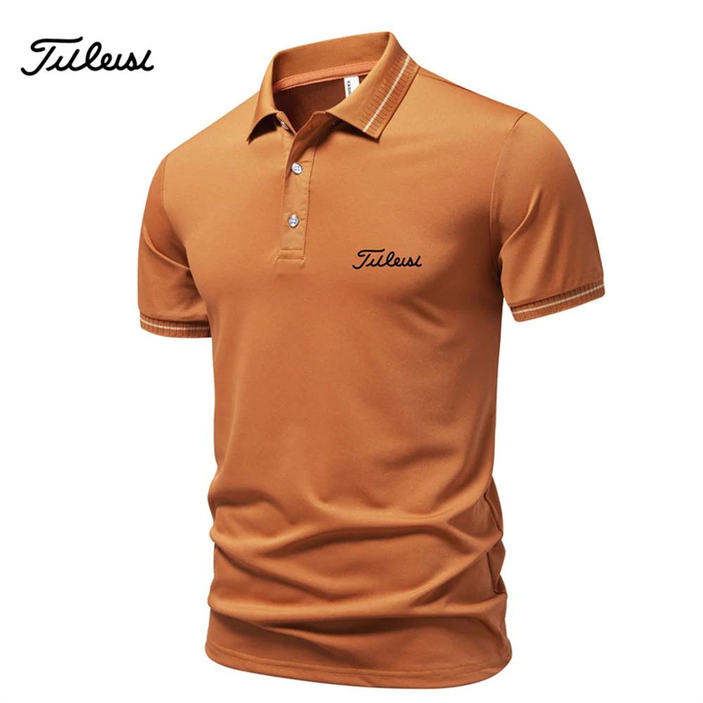Sports Shirt 2026 new mens casual and fashionable solid color short sleeved polo shirt comfortable and versatile