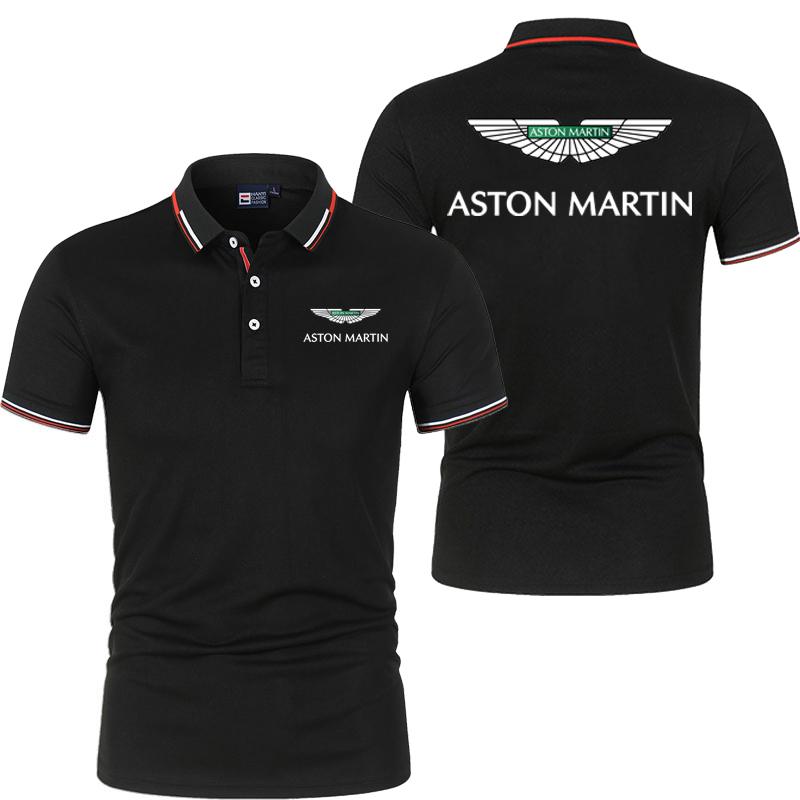 Sports Shirt Aston Martin racing mens polo shirt summer short sleeved mens polo shirt 2026 new fashionable mens