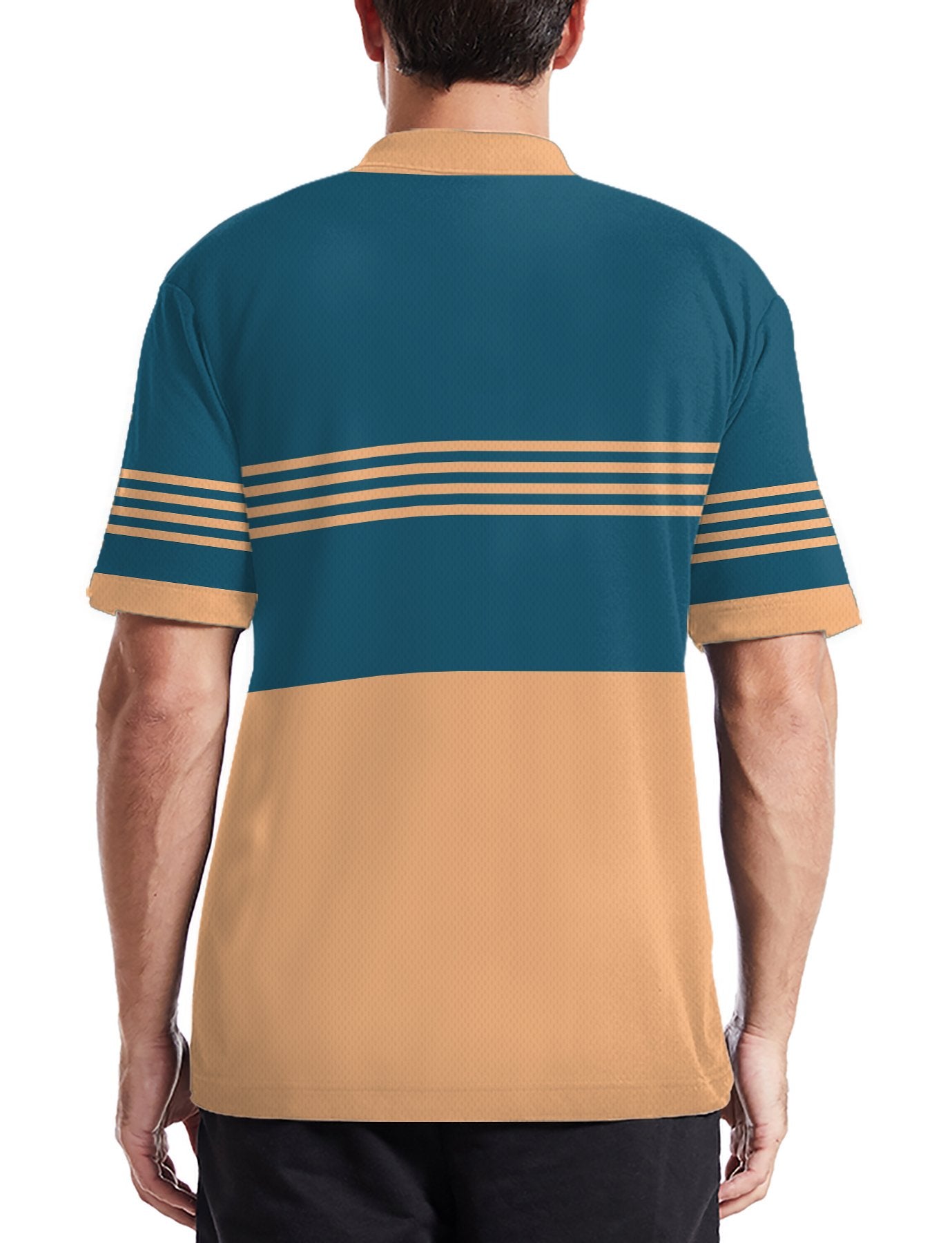 Sports Shirt 2026 Summer Mens Polo Shirt with Stripes Print Breathable Lightweight Casual Fashionable Outdoor