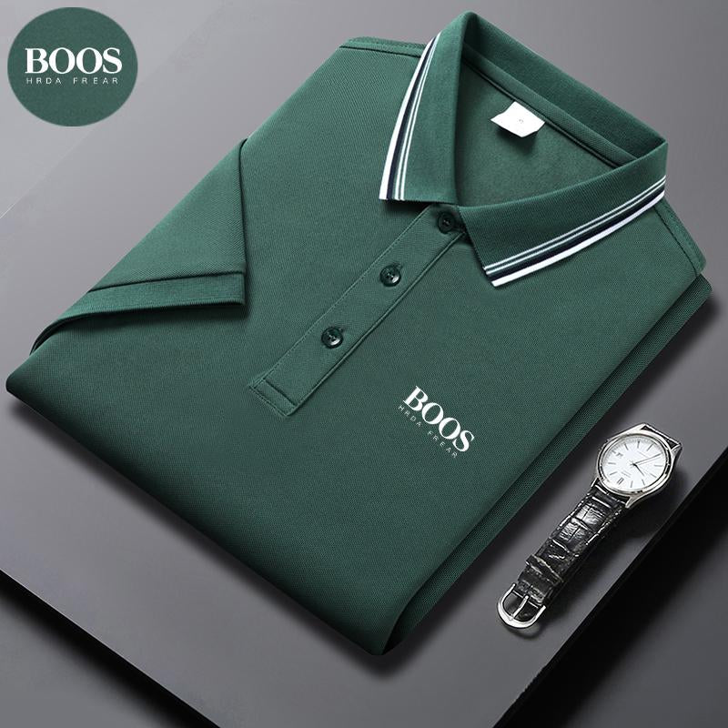 Sports Shirt Embroidered Summer Ice Silk Polo Shirt T-Shirt New Half Sleeve Non-Marking Casual Business Thin