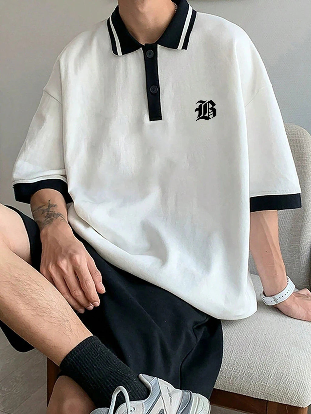Sports Shirt 2026 Summer New Style Mens Polo Shirt - 3D Trendy Casual Letter-Printed Shirt - Fashionable