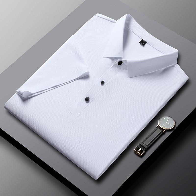 Sports Shirt YJKVUR 2026 Summer New Polo Shirt Men 3 Buttons Casual Work T Shirts Quick Dry Short Sleeve Golf