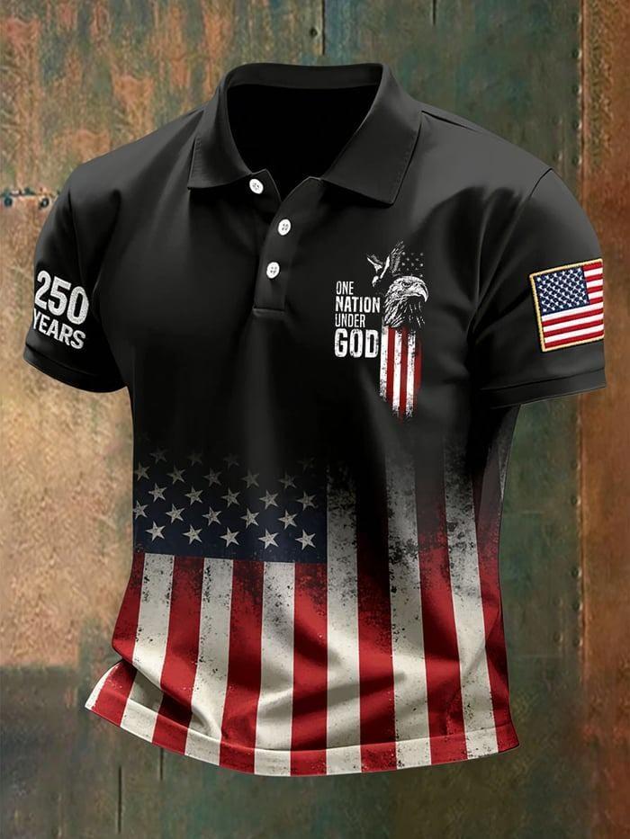 Sports Shirt New America 250th Anniversary Polo Shirt USA Flag 17762026 Patriotic Shirt American Independence Day