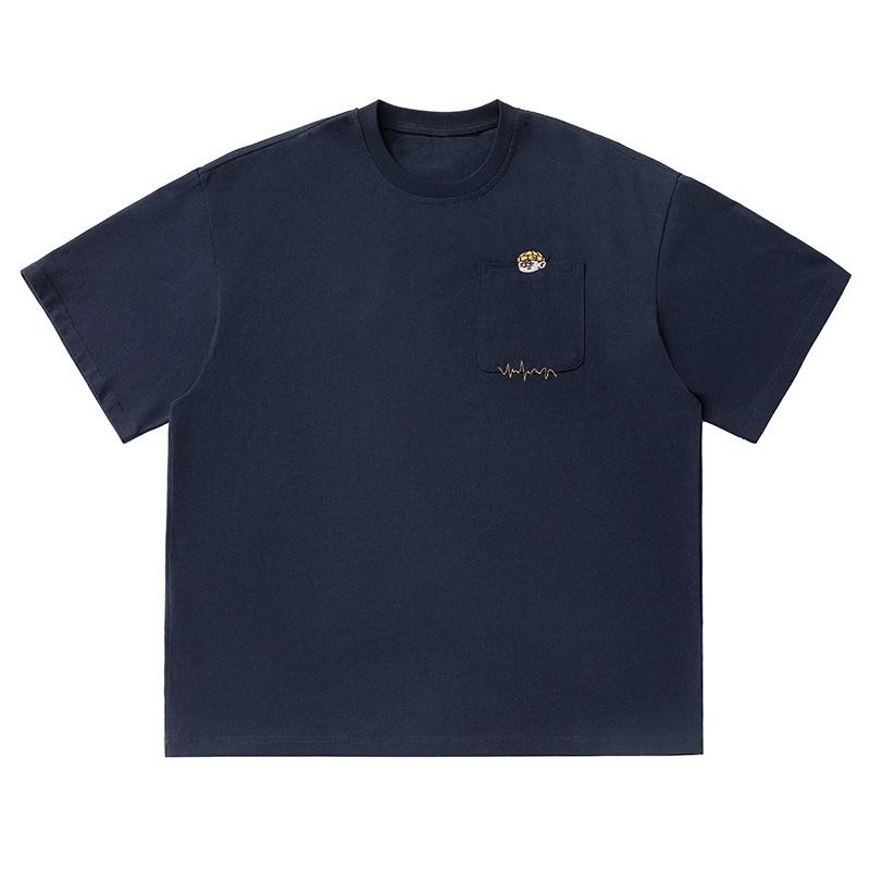 Sports Shirt Japanese-style retro cotton short-sleeved T-shirt for men new summer style loose and casual trendy